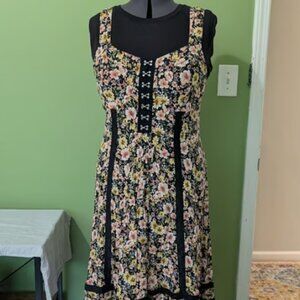 Forever 21 Floral Corset Back Dress Lace 2X